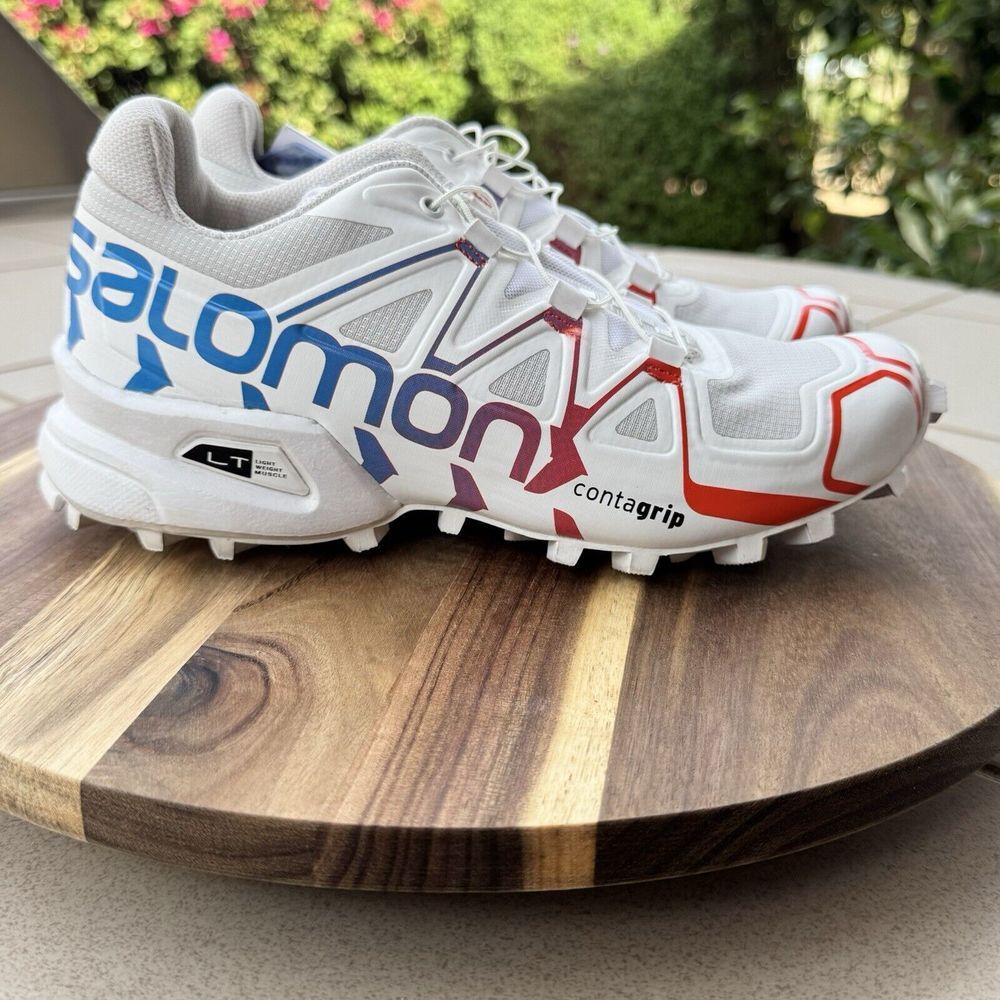 Salomon Athletic Shoes - White, Blue, Red